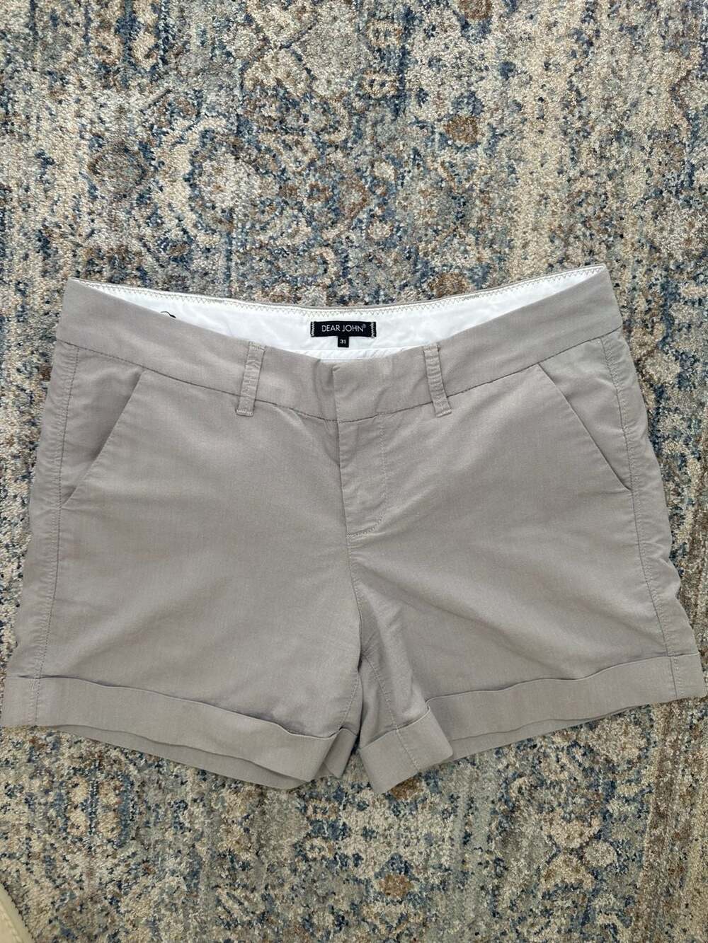 J Crew Chino Short Women's Size 8 Casual Grey Short 100% Cotton